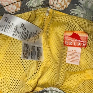 Tommy Bahama Relax Mens Pineapple Print Board Shorts Gray Swim Trunks L image 3