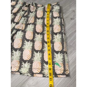 Tommy Bahama Relax Mens Pineapple Print Board Shorts Gray Swim Trunks L image 6