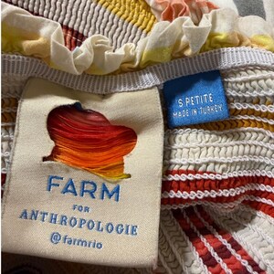 Farm Rio Anthropologie Striped Smocked Wide Leg Jumpsuit Multi S Petite 276924 image 3