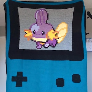 Shiny Mudkip Gameboy Blanket (Pattern)