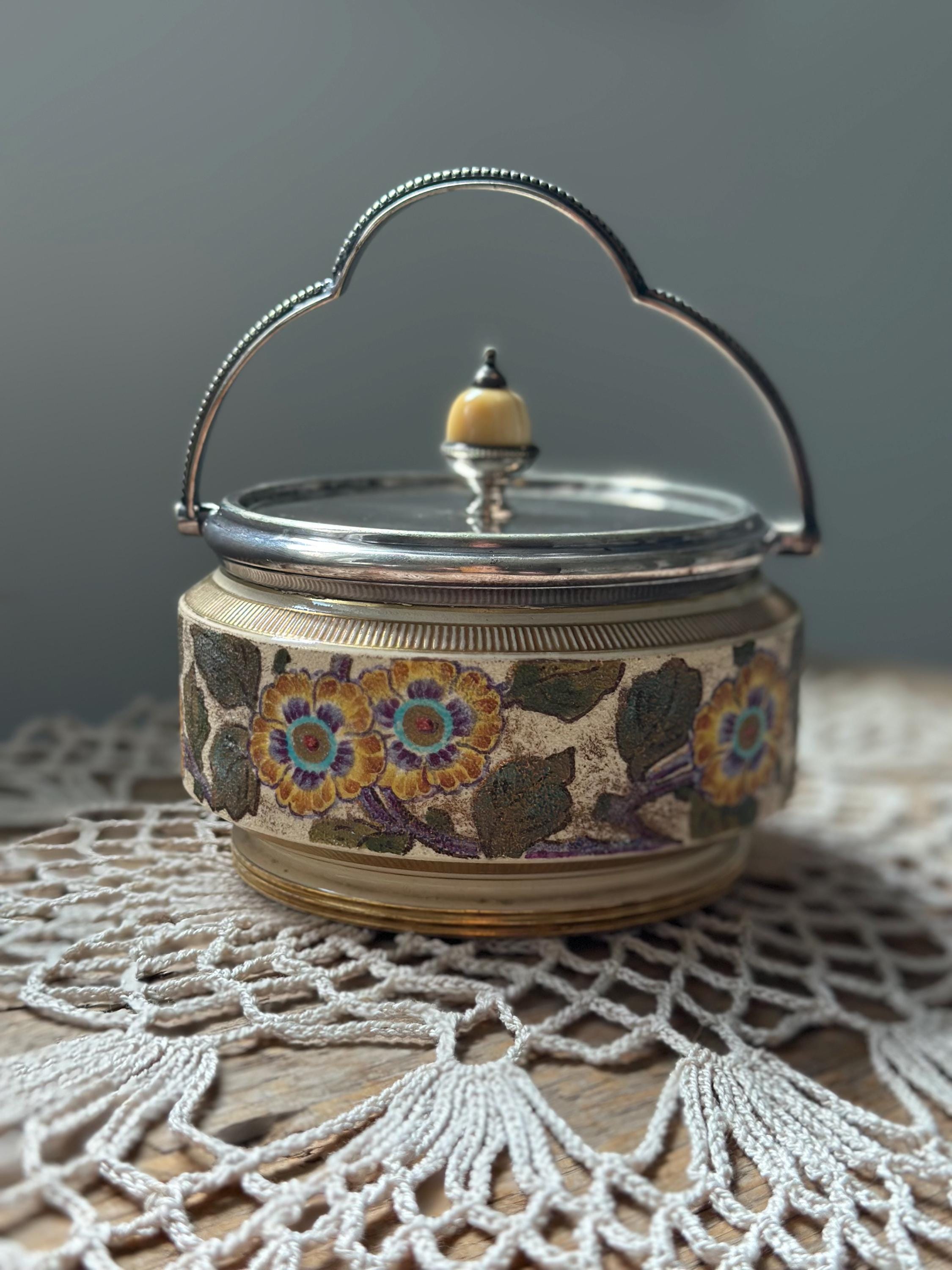 アンティークビスケットジャー Antique biscuit jar - Etsy 日本