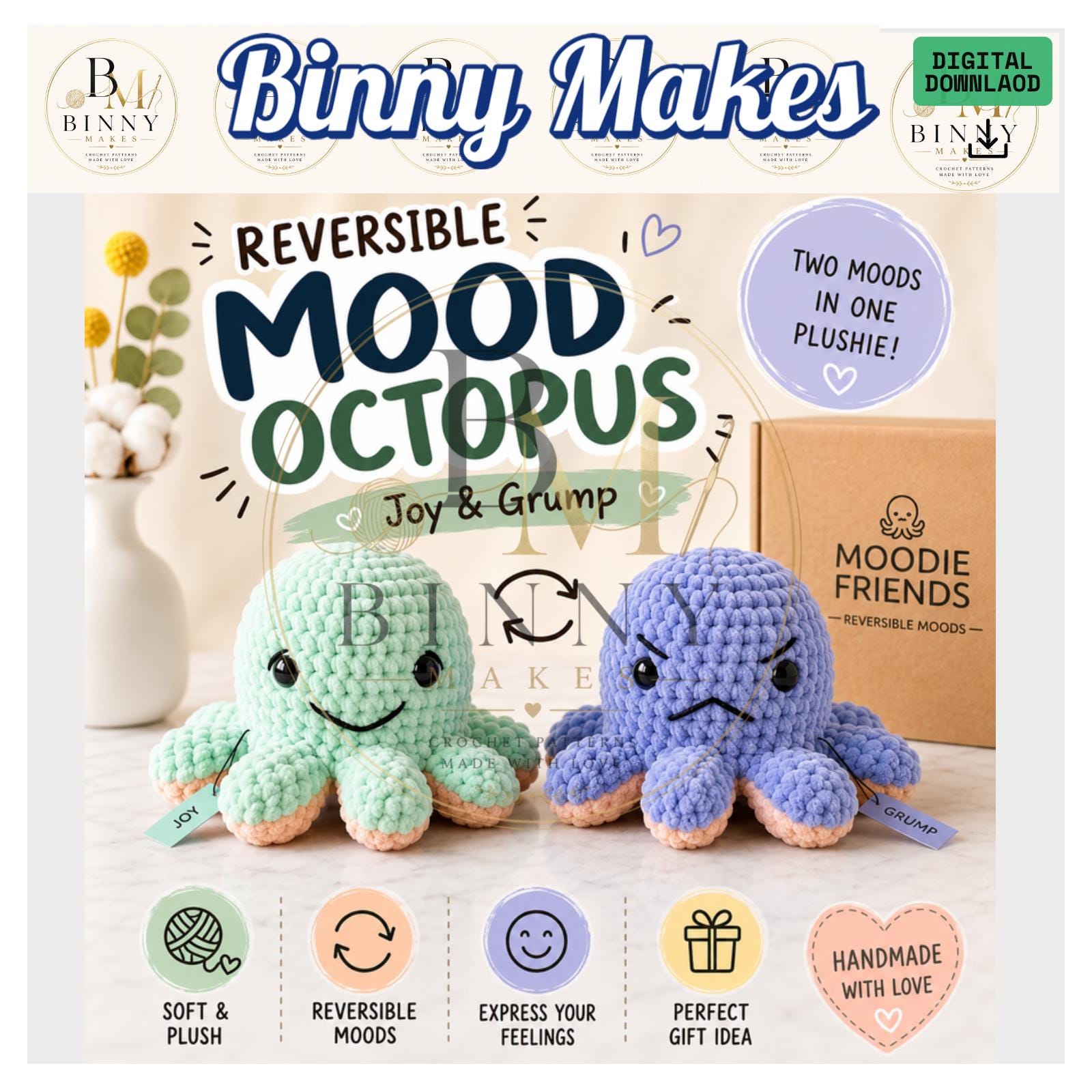 30 Giant Octopus Crochet Patterns for Plush Ocean Decor and Amigurumi Play 26 Giant Octopus Crochet Pattern PDF | Amigurumi Octopus Tutorial