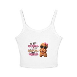 Mi Paz Vale Más Drama tank top | Cute Gingerbread Character, Spanish Phrase