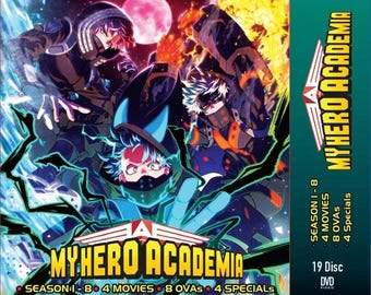 My Hero A.......... Complete Season 1-8 +4 Movies +8 OVAs Anime DVD English Dubbed and All Region Expedite Shipping