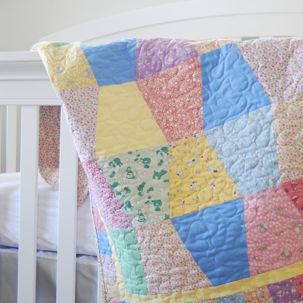 Baby Quilt Kit - Tumbler quilt - Pre-cut quilt kit