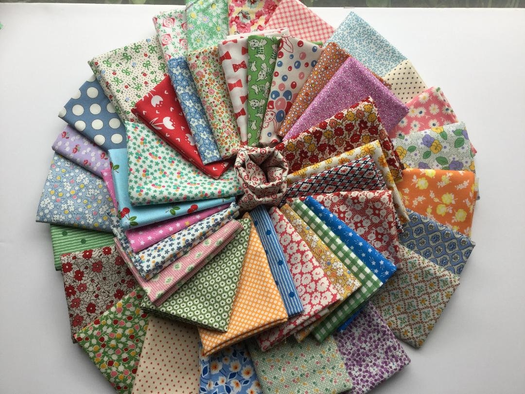 1930's Fat Quarter Bundle of 10 Assorted Etsy
