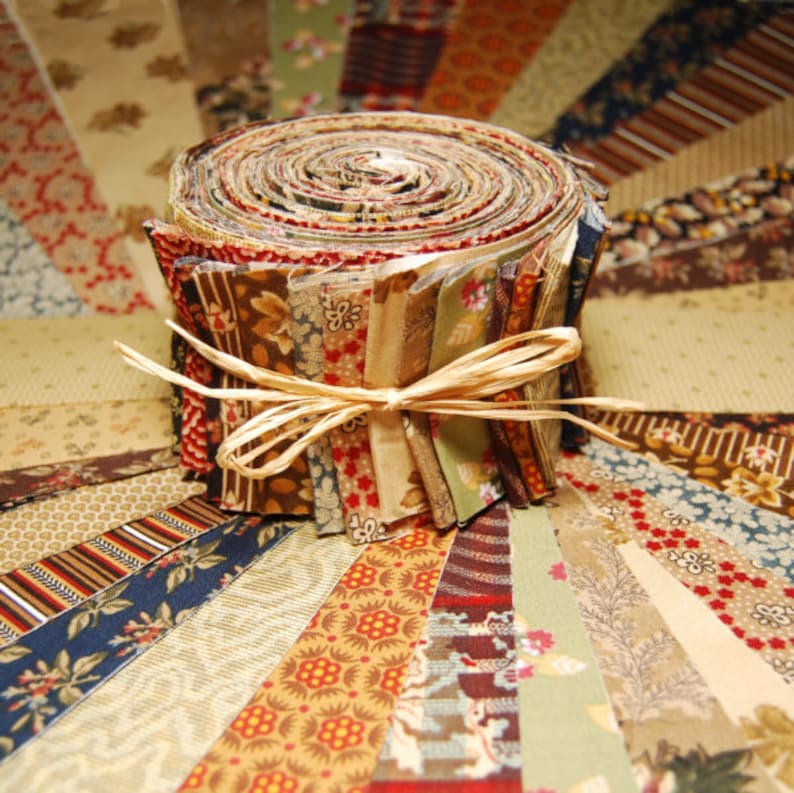 Jelly Roll Civil War Reproduction Fabrics 20 Strips Etsy