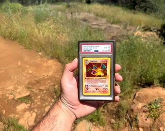 Charizard Vintage Anime Trading Card – Graded Holo Collectible Card – Rare Fire Dragon Display Piece
