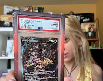 Giratina V Pokémon Card – Rare Holo Style Trading Card – High Quality Collectible Display Card – Premium Studio Photography Listing Set