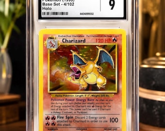 Charizard Pokémon Card CGC 9 Mint – Classic 1999 Holo Trading Card Custom Gift for Collectors