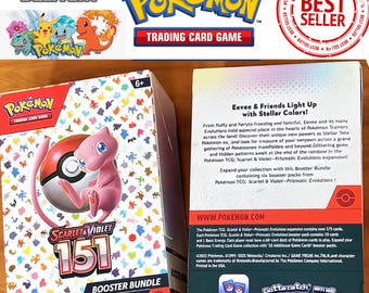 Pokémon 151 Booster (2 Box) Factory Sealed Authentic Scarlet & Violet Trading Cards Collectible Gift