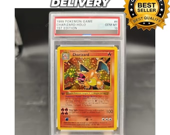 1999 Pokémon TCG Charizard Holo 1st Edition Style Rare Vintage Fire Card Collectible Game Card
