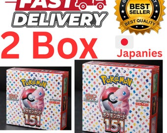Pokémon 151 Japanese Booster 2 Box Factory Sealed Authentic Scarlet & Violet Trading Cards Collectible Gift