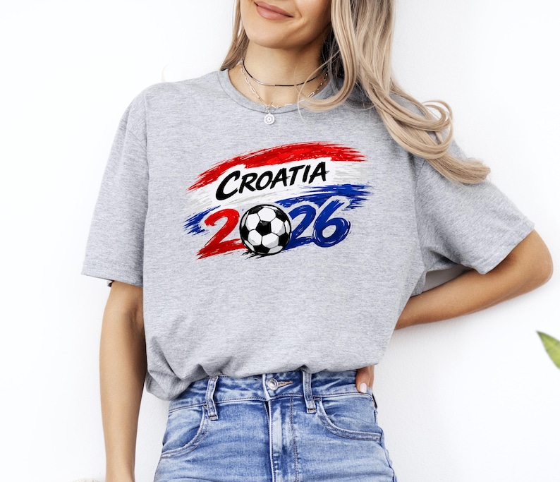 Croatia Football T-Shirt, International Soccer 2026 Shirt Bild 1