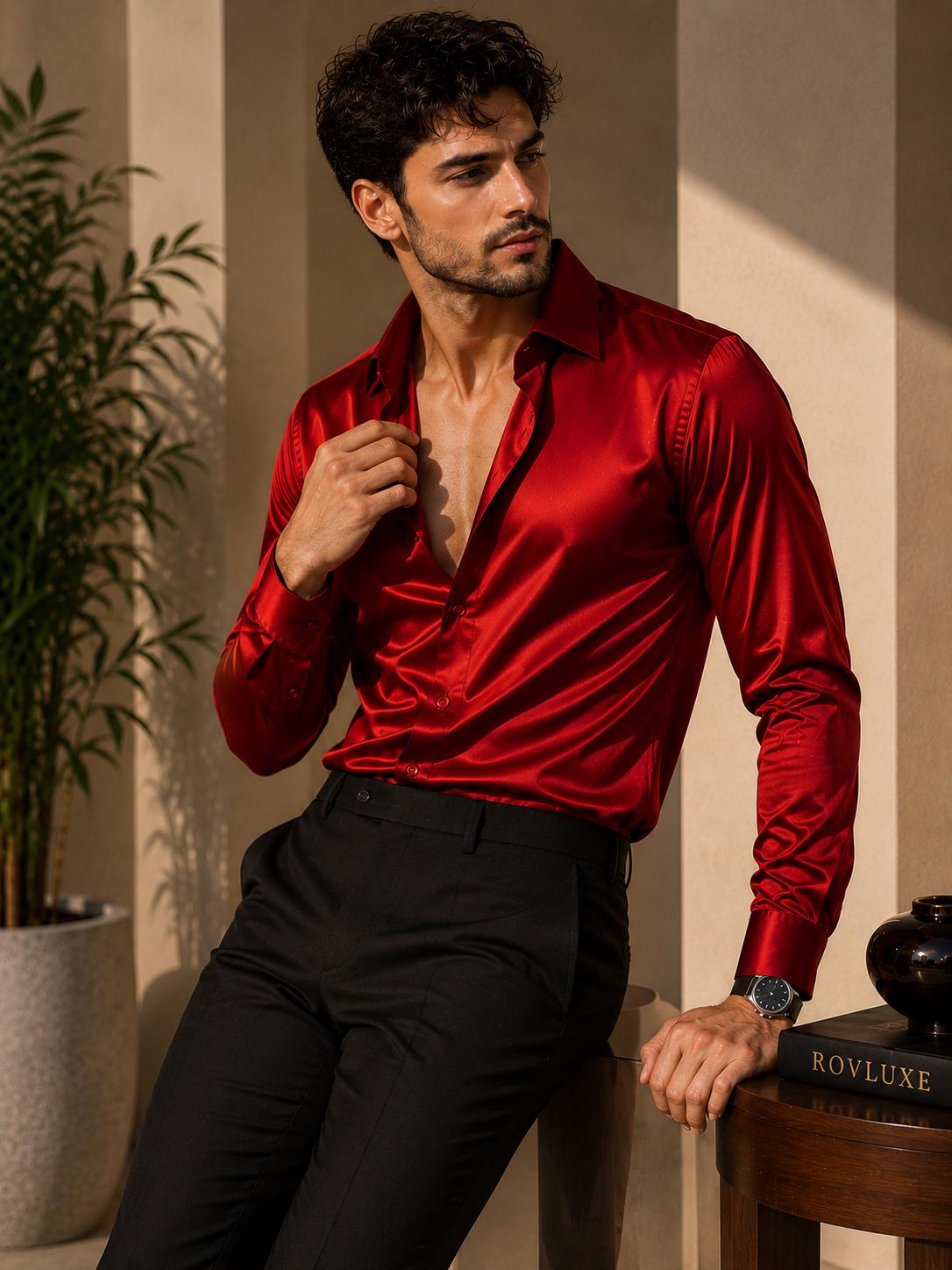 men wearing satin dresses Guys in Satin Dresses