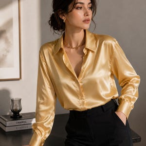 gold dress blouse Maria de la Orden main image 0