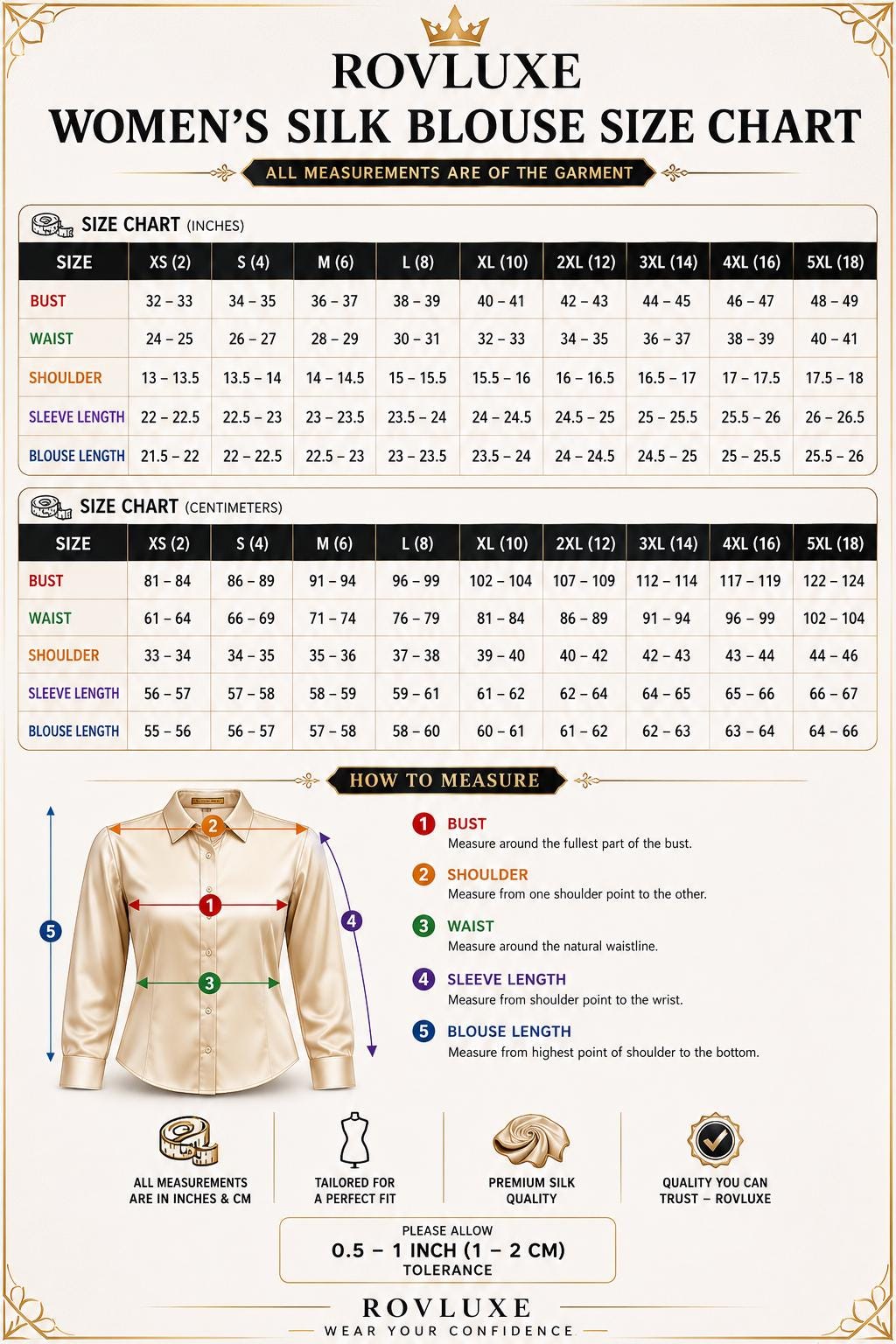Ivory Silk Blouse Women | Elegant High Neck Long Sleeve Top