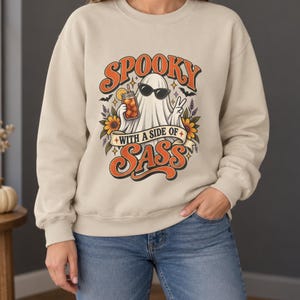 Sweat-shirt fantôme d'Halloween - Effrayant avec une touche d'impertinence