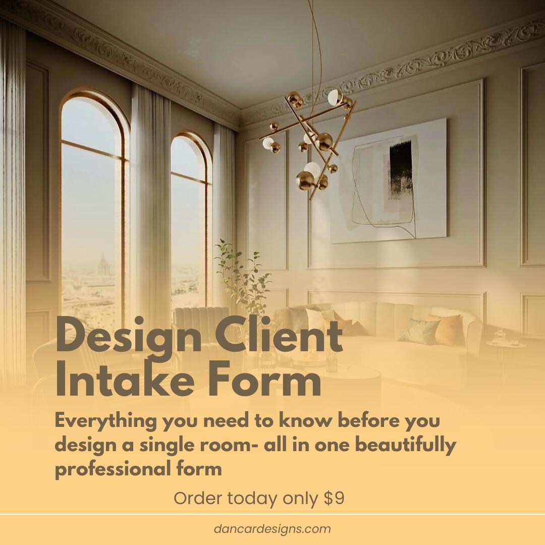 Interior Design Client Intake Form – Editable Canva Template (digital ...