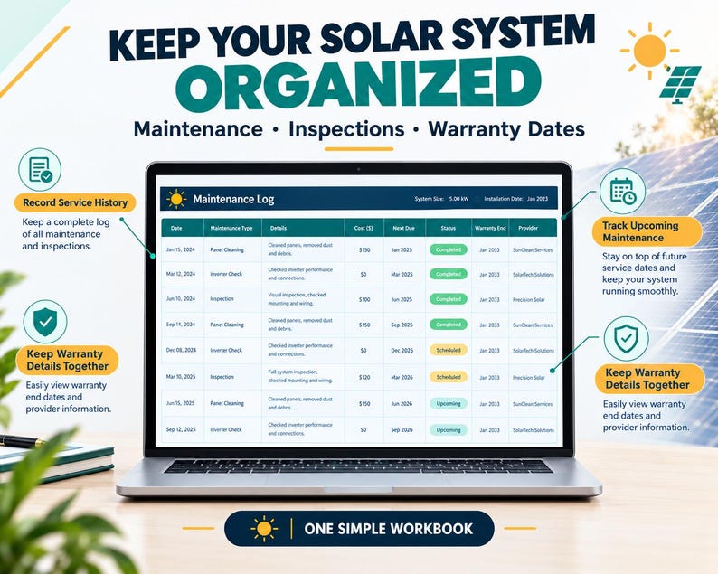 Fixed Solar Tracking System Solar Panel Tracker Spreadsheet, Solar Savings | ROI Calculator, Energy ...