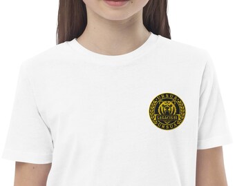Organic Cotton Youth T-Shirt - Ursua Seal & Gold Architect Graphic - LEGACIS81