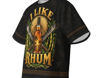 I Like Rhum Oversized T-Shirt, Caribbean Rum Graphic Tee, L81 Heritage Roots Streetwear, All Over Print Cotton Shirt – LEGACIS81