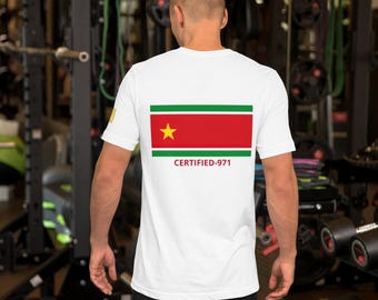 T-Shirt Unisex Cotton Guadeloupe Flag Graphic Tee, Certified 971 Heritage, Legacis81 Streetwear
