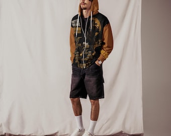 Zip Hoodie - Vèwtikal Creole All Over Print Jacket - Afro Streetwear - LEGACIS81