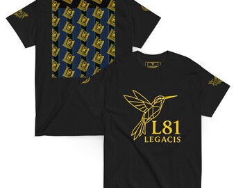 T-Shirt, Geometric Hummingbird Streetwear Emblem Tee LEGACIS81