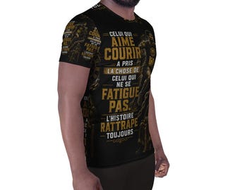 AOP T-Shirt - L'Histoire Rattrape Toujours Gold Creole Proverb - Afro Streetwear - LEGACIS81