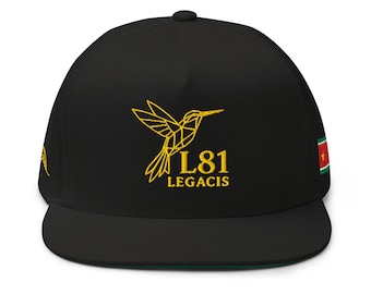 Flat Bill Cap L81 Gold Hummingbird, Regional Crest & Back Signature, LEGACIS81
