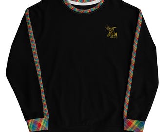 Sweatshirt Heritage Madras, Recycled Gold Hummingbird Crewneck, LEGACIS81