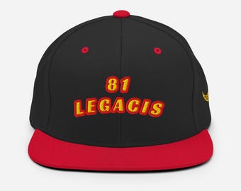 Snapback Cap Black Red Gold Embroidered, Ascension Streetwear Hat LEGACIS81