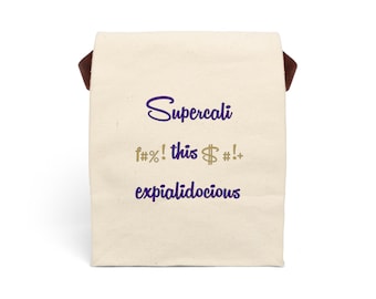 Supercalifragilisticexpialidocious text Canvas Lunchväska