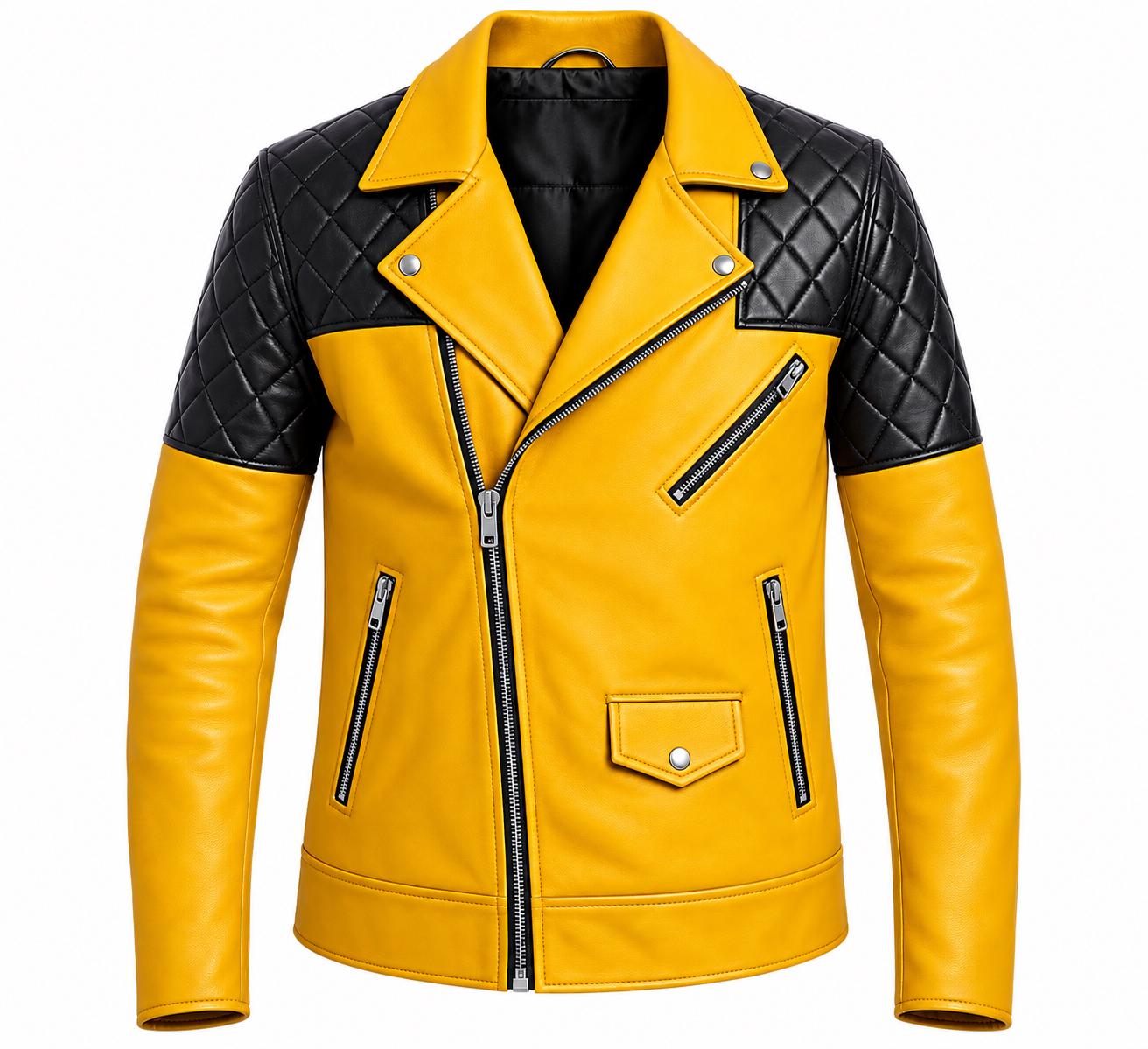 イエロー（辛子色）レザージャケット サイズ48 Yellow ferrari racing leather jacket - Etsy 日本