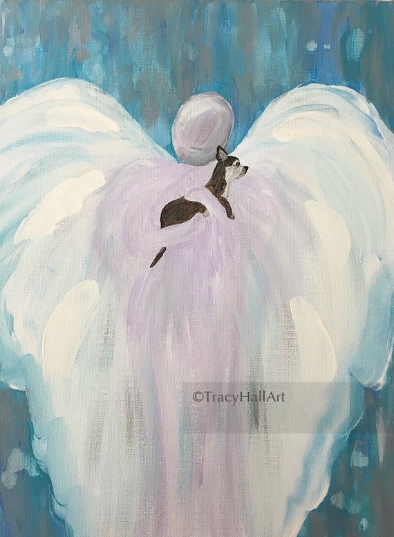 German Shepherd Art Print with Angel PRINT Pet Loss Remembrance Memorial Gift Guardian Angel Art 8 X 10