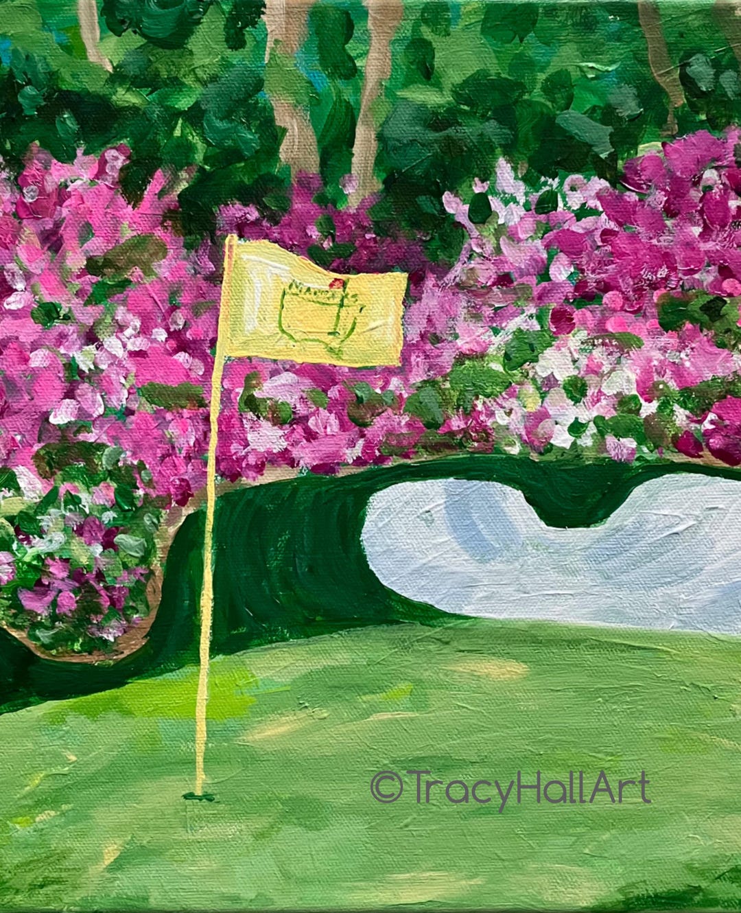 The Masters at Augusta National Golf Course Art Hole 13 Colorful