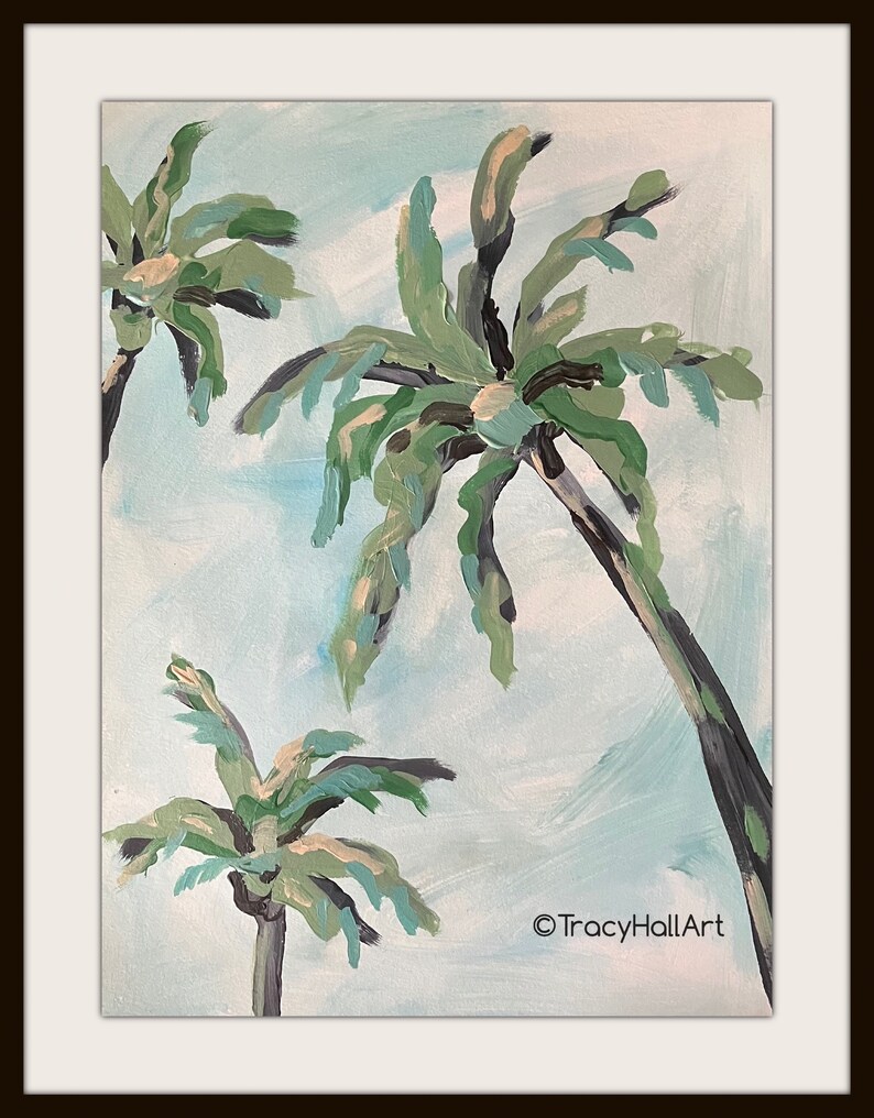 Palm Trees Art Modern Beach House Wall Art ORIGINAL Painting Etsy