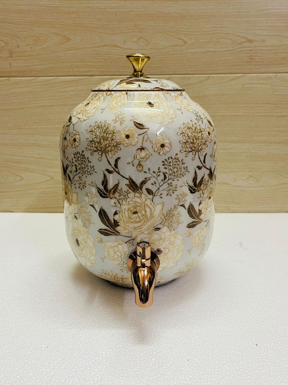 Epoxy Enamel Print Copper Water Dispenser Pure Copper With Brass Tap