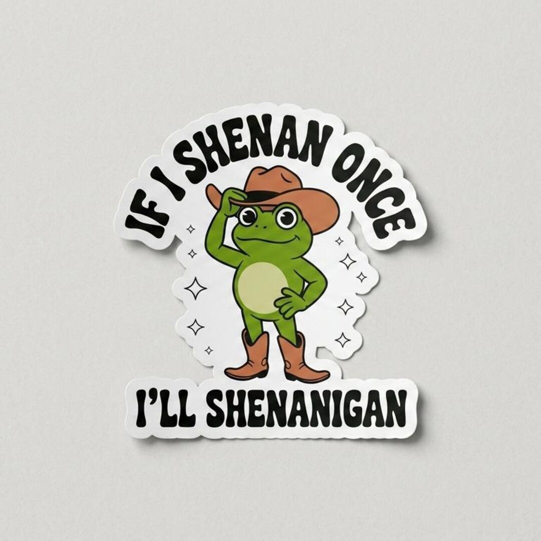 Cowboy Frog Sticker Cowboy Frog Sticker Magnet, Western Meme Vinyl Decal, Funny Frog Art ...