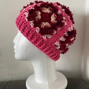 Handgemaakte gehaakte muts, kleurrijke boho festivalmuts (Y2K-stijl)
