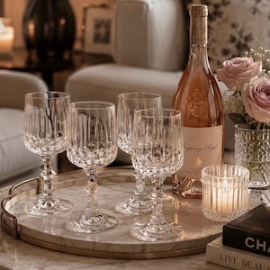 Copas de vino vintage Schott Zwiesel Tango – Cristalería tallada en plomo, Alemania, hogar original, hogar moderno, cocina contemporánea, hogar acogedor