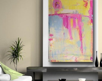 Original abstract painting, art and collectibles, modern painting, canvas wall art, living room, home decor, trendy wall art Cheryl Wasilow