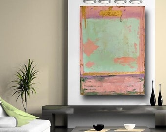 Large Pink Abstract, painting california, boho textured, mixed media artwork, large  36 x 48, make an offer, luxury art, by Cheryl Wasilow