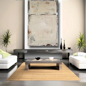 Neutral beige minimalist textured original painting large custom painting by Cheryl Wasilow image 4