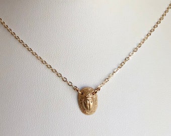 Tiny Scarab Necklace