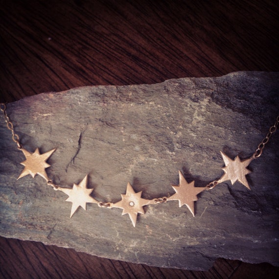 My Stars bronze and gold necklace