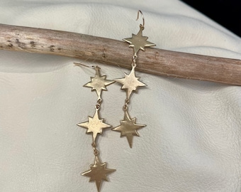 Falling Stars Earrings in Bronze