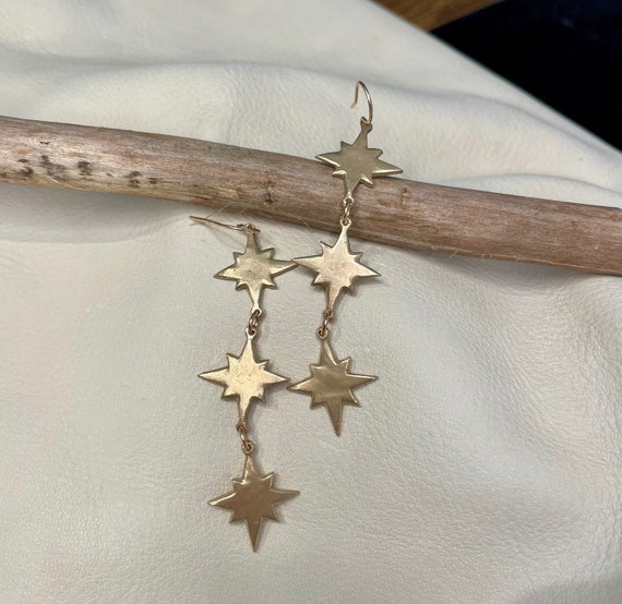 Falling Stars Earrings in Bronze