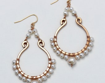 Chandelier Earrings with pearls